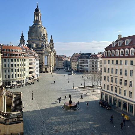 Luxus Suite Mit Einmaligem Blick Auf Die Frauenkirche Dresde Exterior foto